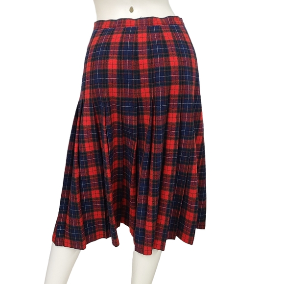 Vintage Pendleton Wool Manson Pleated Tartan Skirt size Small - Picture 3 of 7